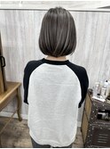 ハイライトカラー ボブ グレージュ