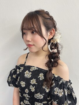 ロットアニバース(lott annibirth) 【髪質改善】成人式編み下ろしアレンジ@mutsumi