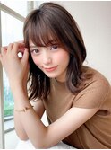 30代/40代/小顔ヘア/前髪/こなれミディ