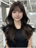 憧れ韓国くびれヘア/顔まわりカットレイヤーカット艶髪黒髪