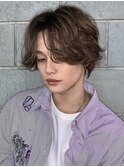 色っぽセンターパート　ナチュラルパーマ　ニュアンスパーマ