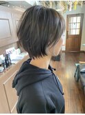 30代40代50代大人かわいいショートカット脱白髪染めハイライト