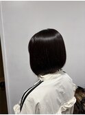 ミニボブアッシュブラウンカラー