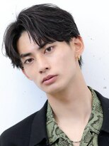 アーリー(Ali'i) ニュアンスパーマコンマヘアセンターパートブルーブラックメンズ