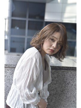 アヴァンスクロス あべのルシアス店(AVANCE.CROSS) ゆるふわボブ×ライトベージュ