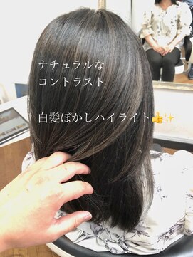 ハノン(hanon) 白髪ぼかしハイライト&オンカラー