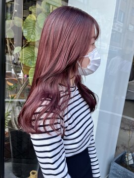 ヘアー アイス ルーチェ(HAIR ICI LUCE) ブリーチなしピンクカラーラベンダーカラーピンクブラウン/中西