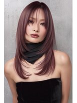 アポロ 横浜駅店(apollo) xカット//ホワイトグレージュ/レイヤーカット/チェリーブラウン