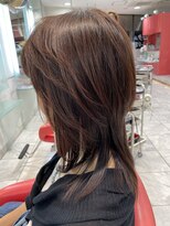 ヘアーアーク セミロングウルフ×アディクシーカラー