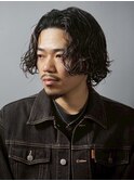 スパイラル/センターパート/メンズミディアム〈理容室〉