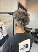 メンズハイライト　ハイトーン　ダブルカラー　刈り上げ