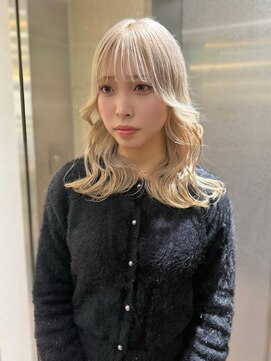 冬にぴったりホワイトベージュ^ ^成人式にもおすすめハイトーン