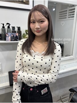 ヴィア 京都烏丸(Via) 10代20代30代／ラベンダーグレージュ／ハイトーン／髪質改善