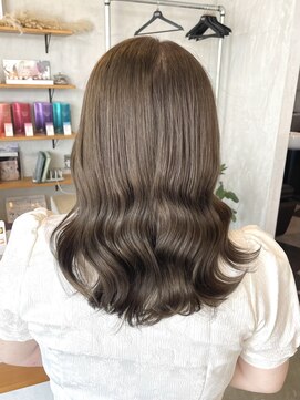 シェル 津山の手店(shel) 10代20代髪質改善ブリーチあり暗めくすみベージュカラー