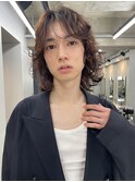 men's/メンズボブ/ニュアンスパーマ/メンズミディアム/眉毛/新宿