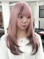 ニコトウキョウ 新宿(nico TOKYO)&nbsp;ピンクダブルカラーミルクティーホワイトパープルハイトーン韓国
