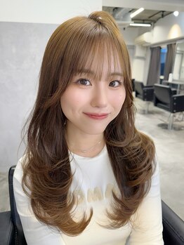 ジゼル 梅田(GiseL)の写真/ミディアムロングでも動きのあるヘアに♪まとまりのある髪質改善カット＊［ミニボブ/ミディアム/髪質改善］