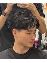 メンズクル(men's quru.)&nbsp;フェザーパーマニュアンスパーマメンズパーマメンズカット春日井