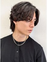モッズヘアメン 札幌月寒店(mod's hair men)&nbsp;ダークアッシュサーフカールニュアンスウルフ20代30代p1札幌月寒