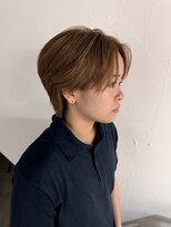 シアー(siar)&nbsp;シアベージュ　ベージュカラー　ハンサムショート　韓国ヘアー
