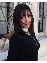 アンブル リュクス 池袋(amble luxe)&nbsp;韓国風ダークブラウンレイヤーミディ