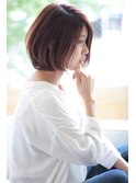 お手入れ簡単前下がりショートボブ