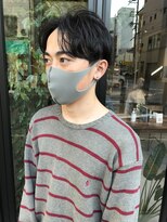 ヘアー アイス ルーチェ(HAIR ICI LUCE)&nbsp;センター分け　ツーブロック　センター分けマッシュ　担当山中