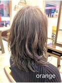 【orange大分賀来】ミディアムルーズウェーブシルバーアッシュ