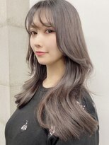 フォンズ(FONS)&nbsp;小顔に見せる韓国ヘア 流れる顔まわり シアーベージュ　韓国前髪