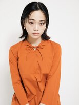 オンク 新宿(onk)&nbsp;黒髪/グレーベージュ/レイヤーロング/前髪パーマ[新宿駅]