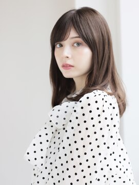 ウル 表参道(HOULe) 艶髪 ミディアム 髪質改善 ベージュカラー 酸熱 透明感カラー