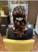 結婚式お呼ばれヘアセット／ハーフアップ