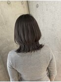 レイヤーロブ　地毛風グレージュ　おおたかの森