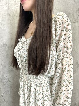 ルーツアイリー 心斎橋(ROOTS IRIE) 韓国風シールエクステ/ナチュラルストレートヘア/オリーブ