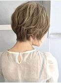 ミルクティーベージュ/20代30代40代大人かわいいショートボブ