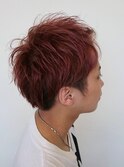 赤髪メンズショート