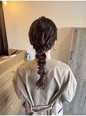お呼ばれヘアセット編み下ろし