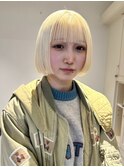 12801艶髪ホワイトブロンド韓国タンバルモリボブマロンベージュ