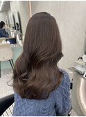 ウェーブ巻き/くびれ巻き/オリーブベージュ/ブリーチなし