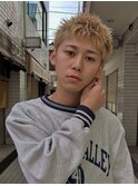 スパイキーショート/ニュアンスパーマ/メンズカット/ブリーチ