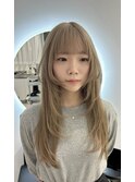 レイヤーカット×ミルクティーベージュ【梅田/茶屋町/レイヤー】