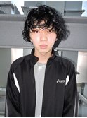 マッシュパーマ　メンズパーマ　60年代風/本間