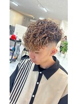 ブルーオーシャン 福岡大橋店(Blue Ocean)&nbsp;ツイストスパイラルパーマ波巻きスパイラルパーマツーブロック