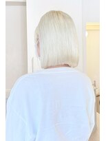 ヘアドゥ 千葉中央店(hair do)&nbsp;ホワイトベージュストレートミディボブ