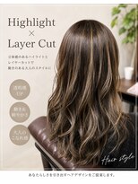 はんなり 行徳&nbsp;レイヤーカット×極細ハイライト