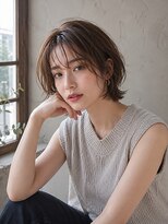 アディクト イースト 東陽町東口(addict EAST) ボブミディアム_ミルクティブラウン_ワンホンパーマ
