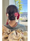 和装シニヨンスタイル