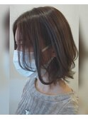 大人可愛いくびれボブ アッシュベージュ