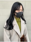 ブルーブラック ロングヘア 韓国風  担当 城倉