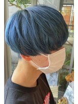 ニコル(Nicoru*) ブリーチカラー×ハイトーンカラー×青髪
